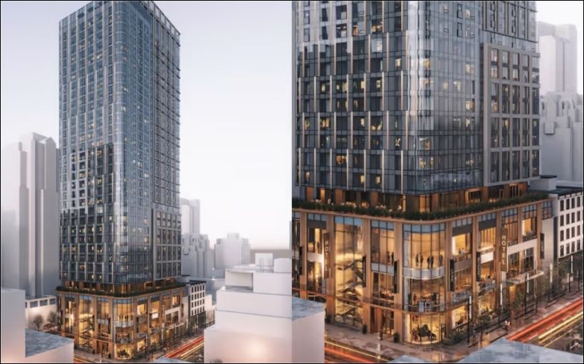 Deecorp is proposing to develop a new 35-storey hotel in downtown Vancouver.