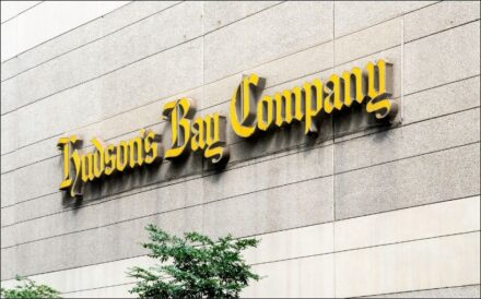 Photo showing Hudson's Bay Company sign on a store.