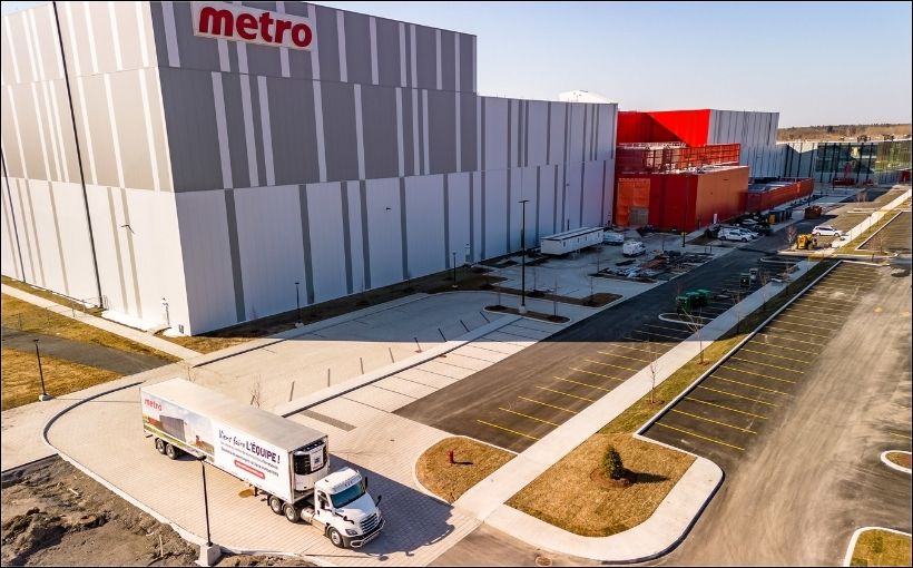 Metro has hoped a new 600,000-square-foot automated distribution centre in the Greater Montreal Area.