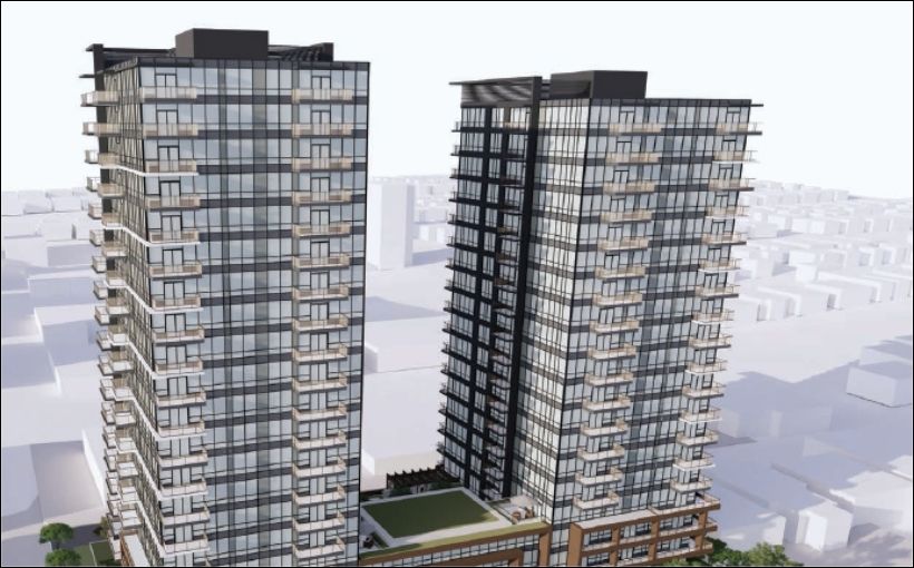 Sightline Properties has filed an application to develop two rental housing towers on Vancouver's west side.