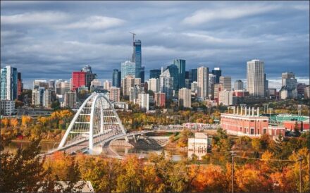 Edmonton skyline.