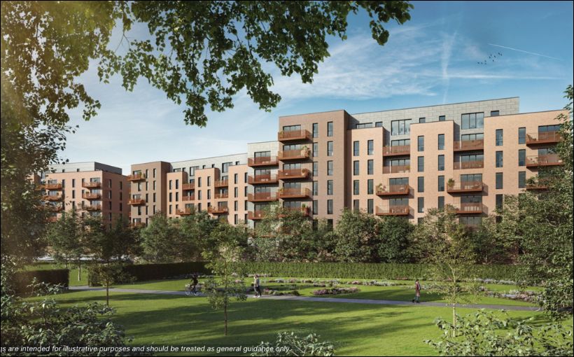 Rendering of future apartment complex in the U.K.