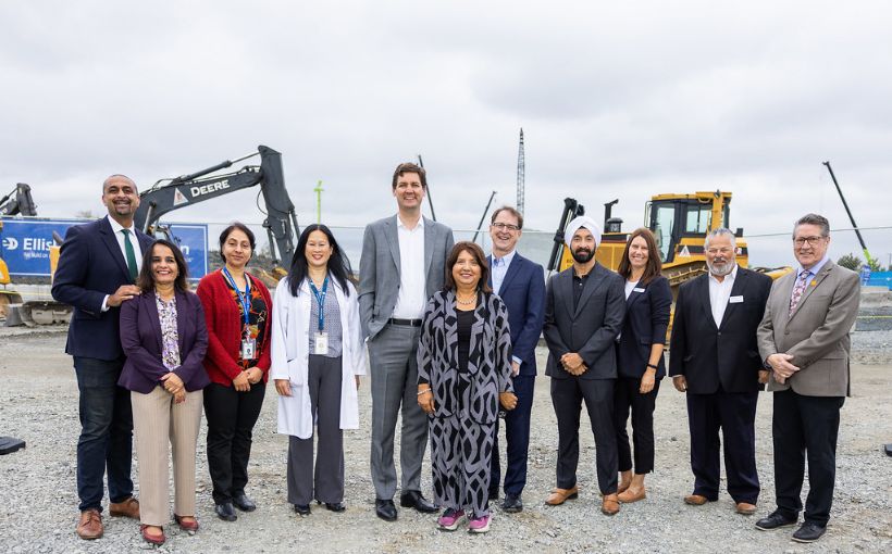 Photo of B.C. government offices and others at a development site.