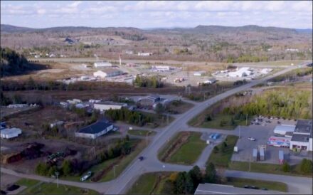 Aerial photo of industrial park site in St. John, N.B.