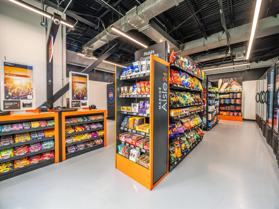 Automated store within a Montreal apartment building.