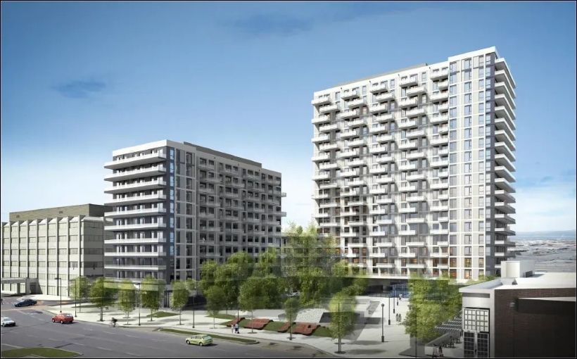 Rendering of Cadillac Fairview multi-residential rental project in Laval, Quebec.