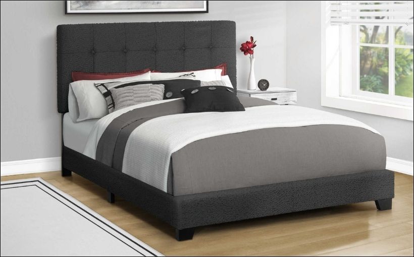 Photo of a bed built by Monarch Specialties.