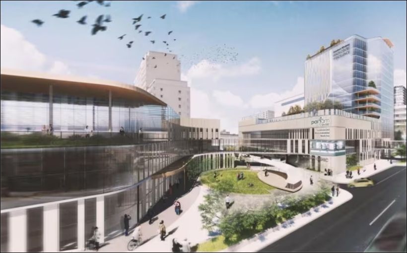 Rendering of Portage Place mall redevelopment project in downtown Winnipeg.