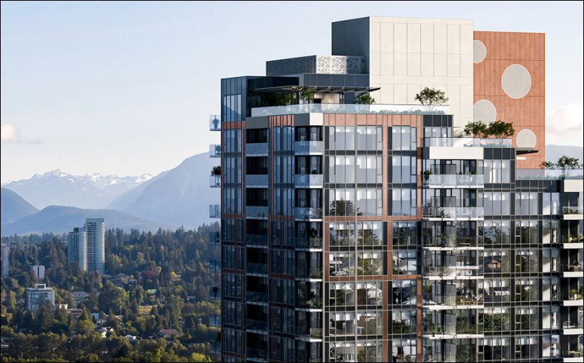 Illustration or an apartment project in New Westminster, B.C.