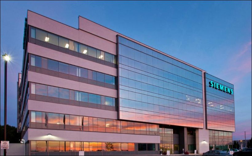 Photo of a Siemens building.