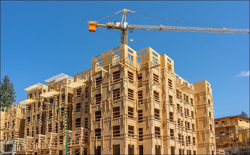 Photo of apartment building under construction in Vancouver. Photo by Shutterstock.