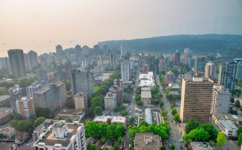 Photo of Vancouver apartment towers and other buildings, by Shutterstock.