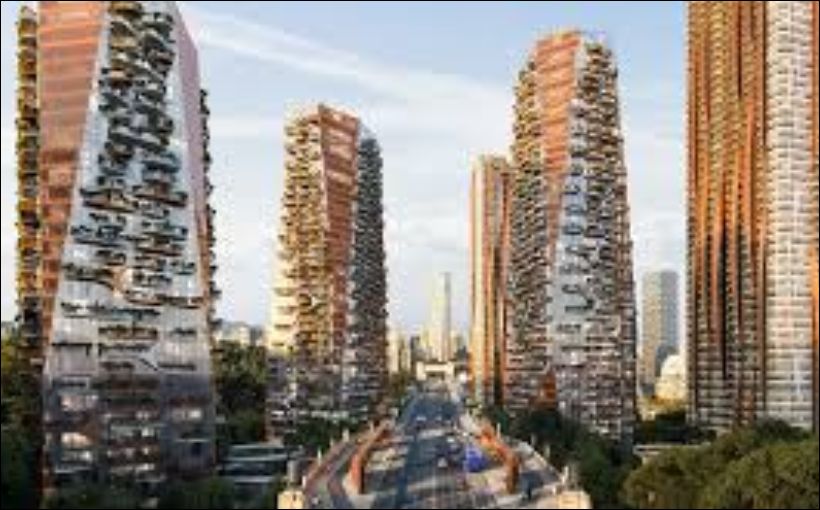 Rendering of a major redevelopment project in Vancouver's Kitsilano area.