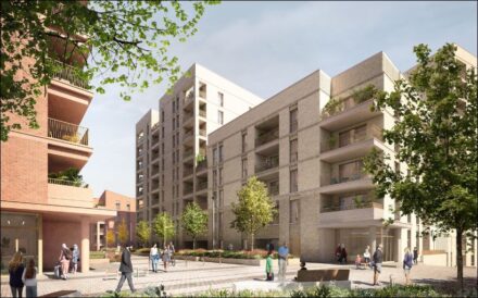 Rendering of build-to-rent development in Maidenhead, England. Image: CNW Group/Starlight Investments.