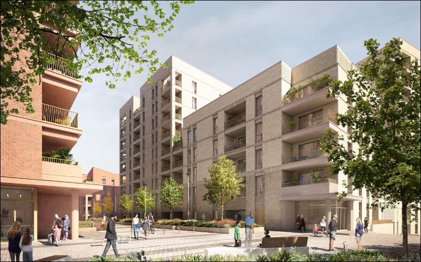 Rendering of build-to-rent development in Maidenhead, England. Image: CNW Group/Starlight Investments.