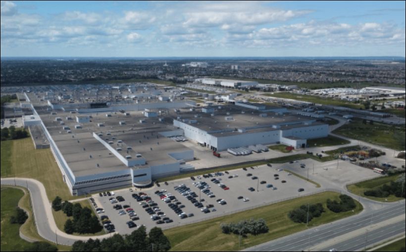 Photo of Stellantis vehicle manufacturing plant in Brampton, Ont.
