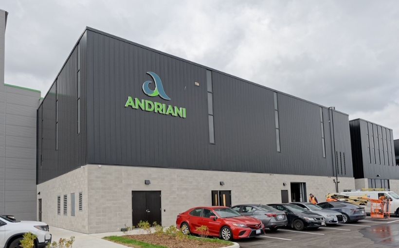 Photo of an Andriani food production plant in London, Ont.