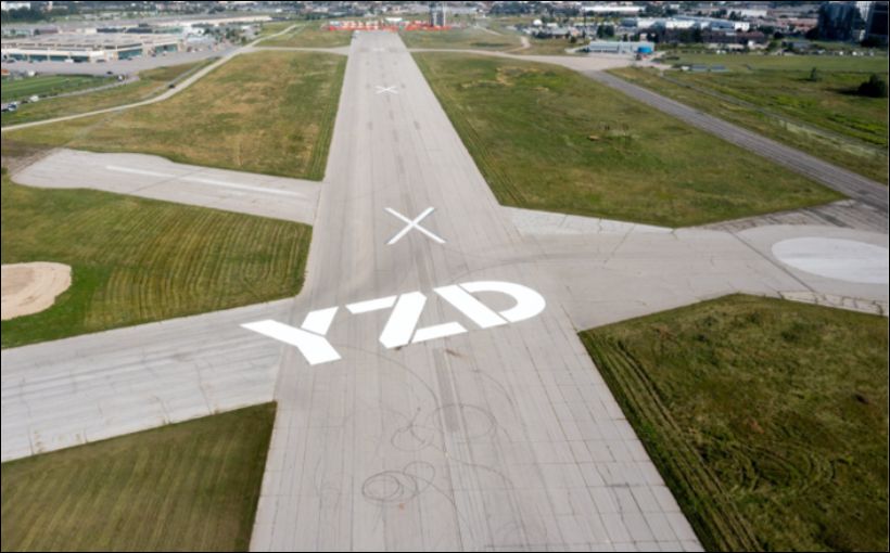 Photo illustration of former Downsview Airport runway.
