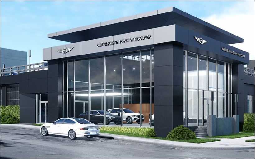 Photo of Genesis dealership in Vancouver. Photo: Dlawri Group